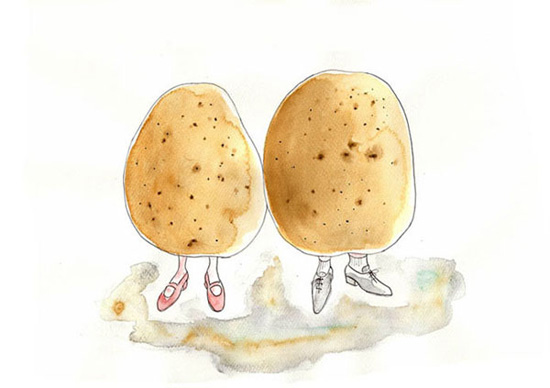 link button to the drawing (draft): Pommelchen and Nudlette