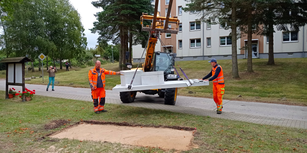 installation of the artwork: transit pieces